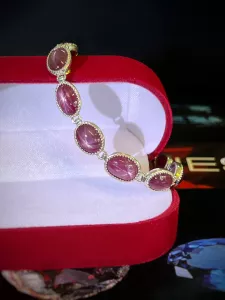 LẮC TAY BẠC 92.5 RUBY SAO TỰ NHIÊN