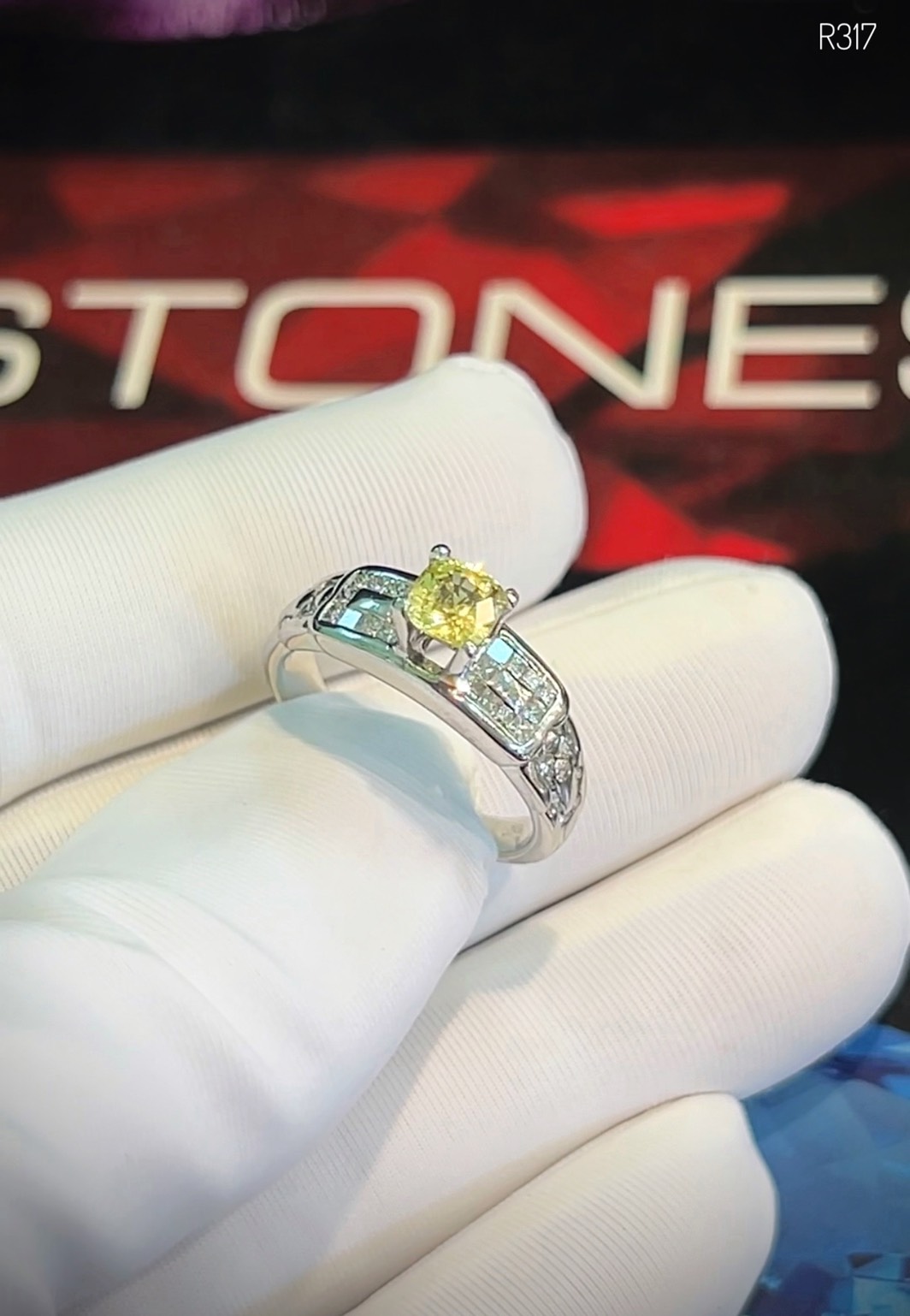 NHẪN BẠC 92.5 ĐÁ SAPPHIRE TỰ NHIÊN