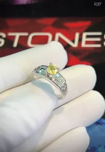 NHẪN BẠC 92.5 ĐÁ SAPPHIRE TỰ NHIÊN