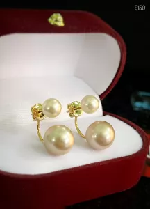 KHUYÊN TAI BẠC XI NGỌC TRAI SOUTH SEA + AKOYA TỰ NHIÊN