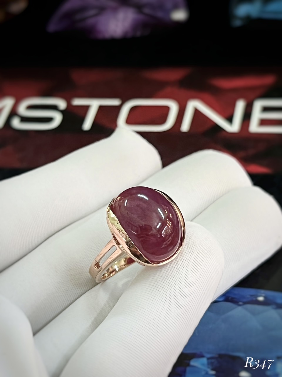 NHẪN BẠC 92.5 XI VÀNG  ĐÁ RUBY NAM PHI TỰ NHIÊN