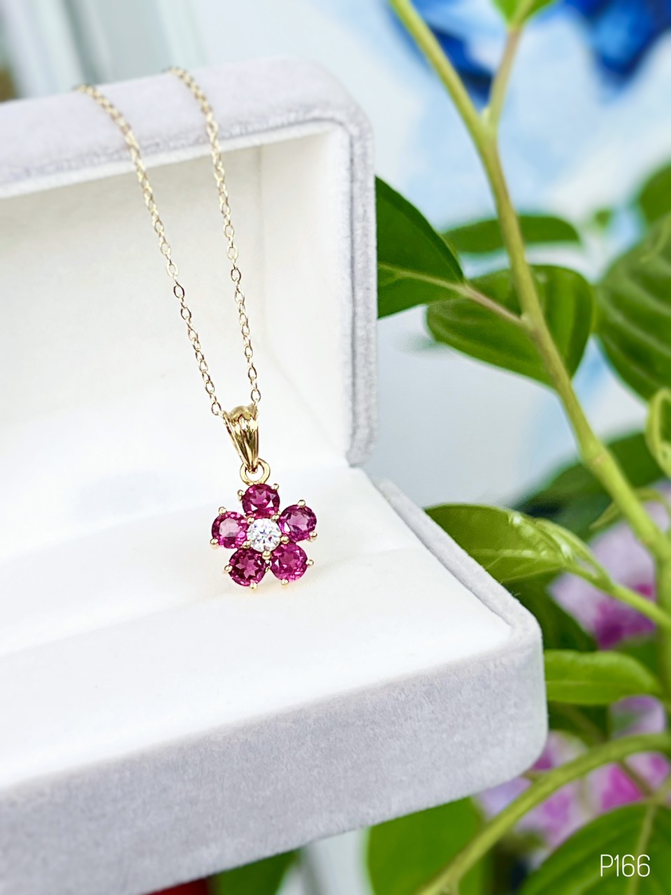 MẶT DÂY BẠC XI ĐÁ TOURMALINE TỰ NHIÊN