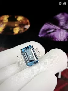 NHẪN BẠC 92.5 TOPAZ LONDON TỰ NHIÊN