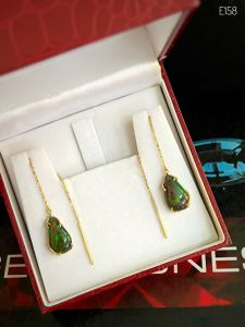 KHUYÊN TAI BẠC ĐÁ OPAL TỰ NHIÊN