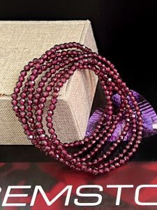 VÒNG TAY ĐÁ GARNET - NGỌC HỒNG LỰU TỰ NHIÊN 3.5MM