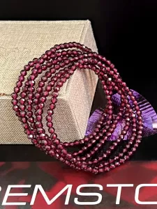 VÒNG TAY ĐÁ GARNET - NGỌC HỒNG LỰU TỰ NHIÊN 3.5MM