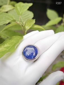 NHẪN BẠC 92.5 ĐÁ TANZANITE TỰ NHIÊN