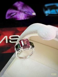 NHẪN BẠC 92.5 ĐÁ TOURMALINE TỰ NHIÊN