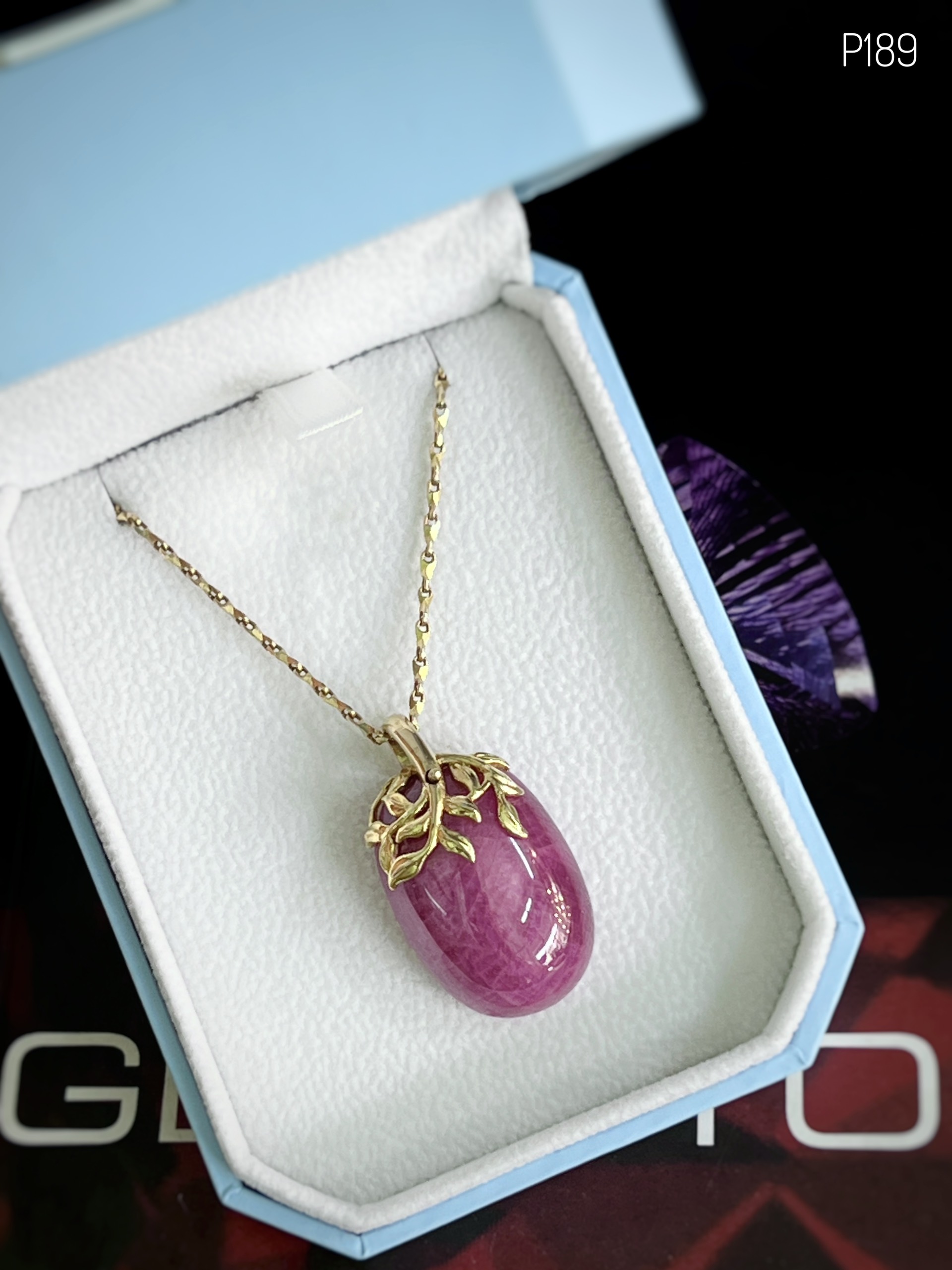 MẶT DÂY BẠC XI ĐÁ RUBY TỰ NHIÊN