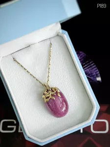 MẶT DÂY BẠC XI ĐÁ RUBY TỰ NHIÊN
