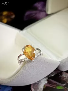 NHẪN BẠC 92.5 ĐÁ SAPPHIRE TỰ NHIÊN