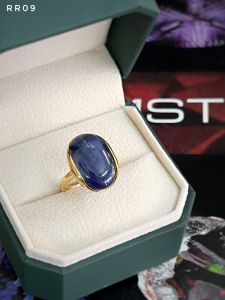 NHẪN BẠC 92.5 XI VÀNG ĐÁ SAPPHIRE TỰ NHIÊN