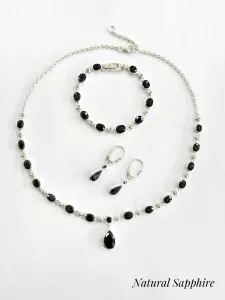 SET BẠC 92.5 ĐÁ SAPPHIRE TỰ NHIÊN