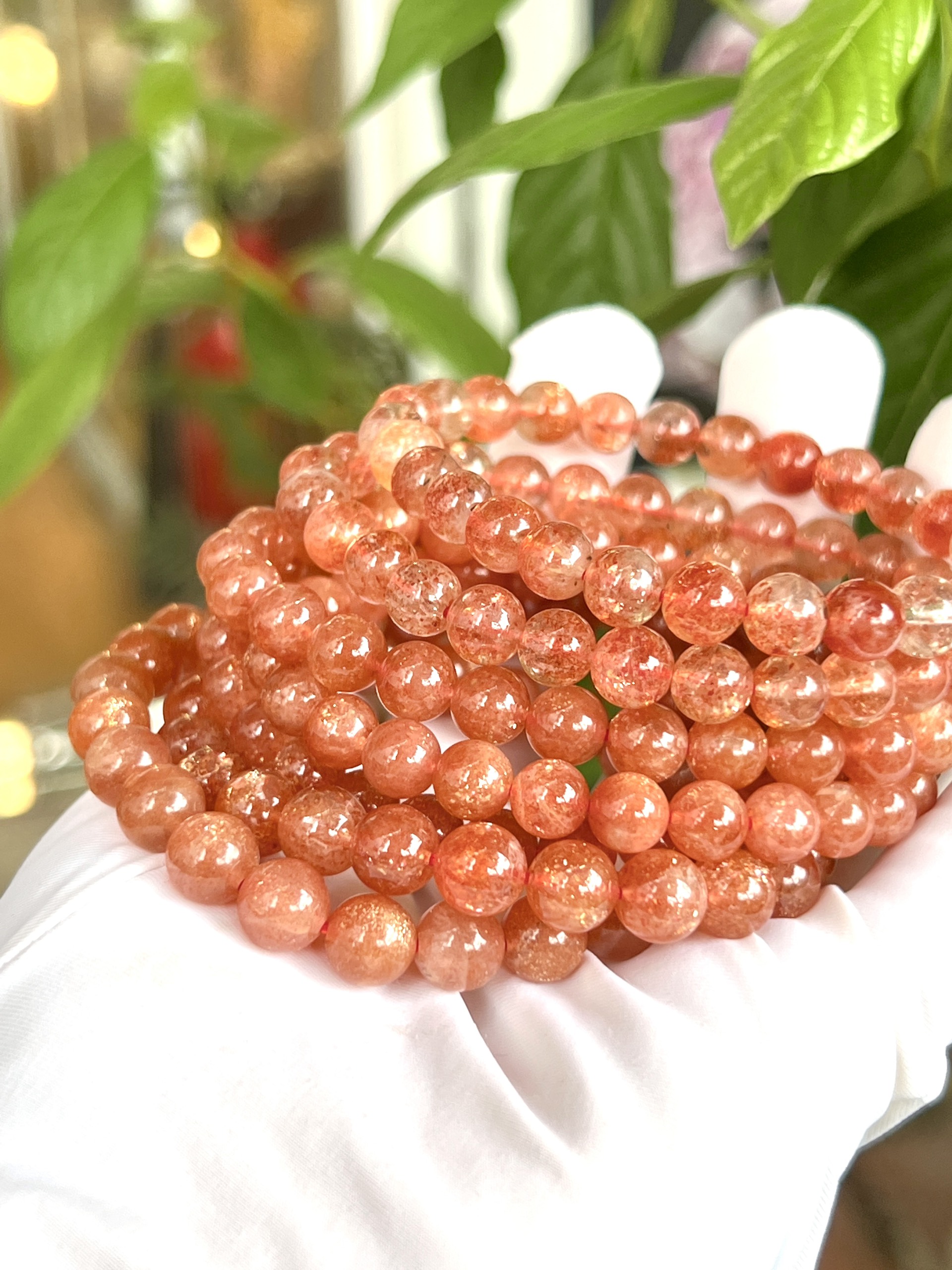 VÒNG TAY ĐÁ SUNSTONE TỰ NHIÊN