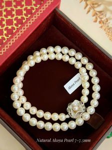 CHUỖI CỔ NGỌC TRAI AKOYA TỰ NHIÊN 7-7.5MM