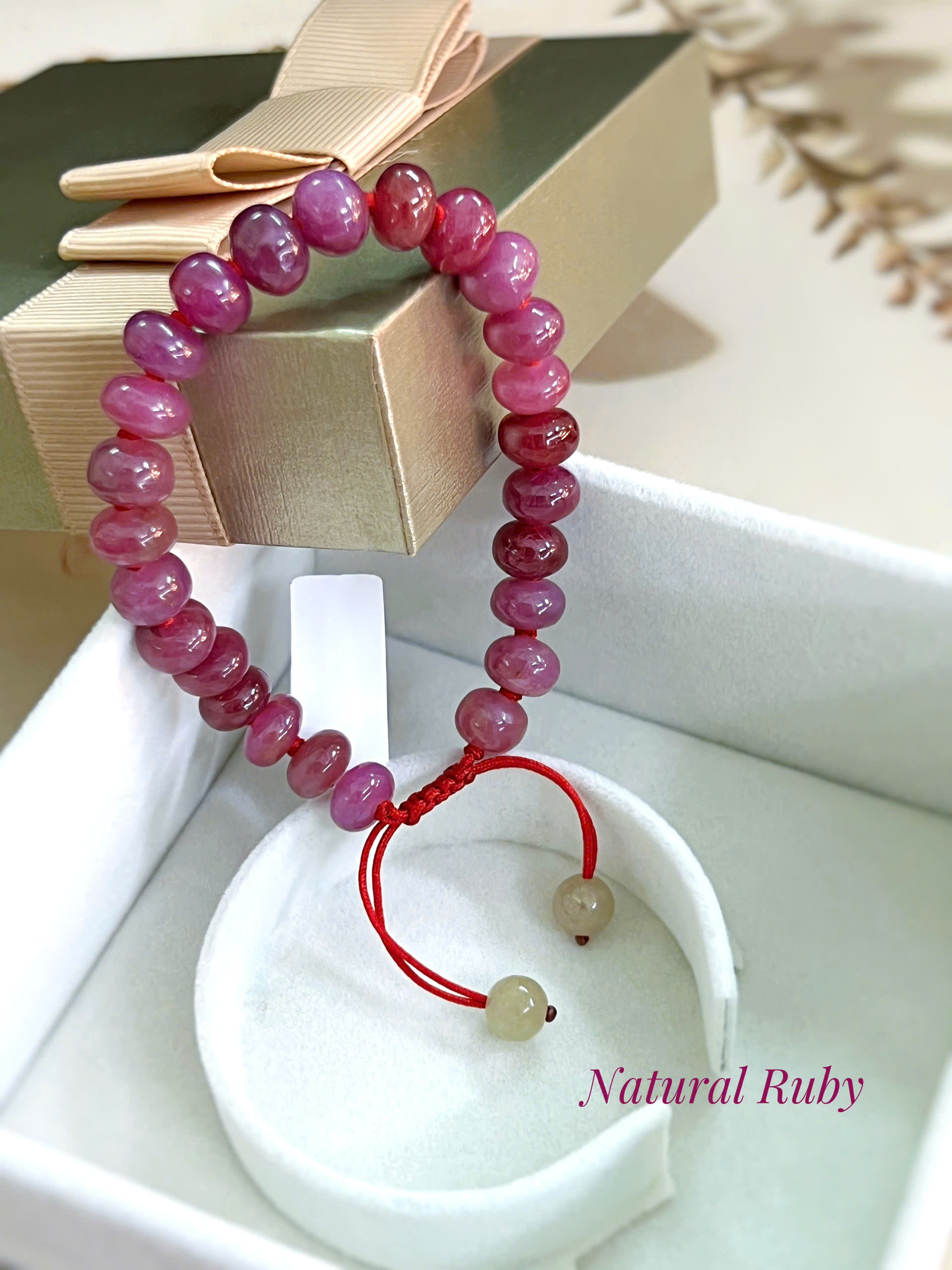 VÒNG TAY ĐÁ RUBY TỰ NHIÊN