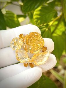 CÀI ÁO & MẶT DÂY 2 IN 1 BẠC 92.5 ĐÁ CITRINE TỰ NHIÊN