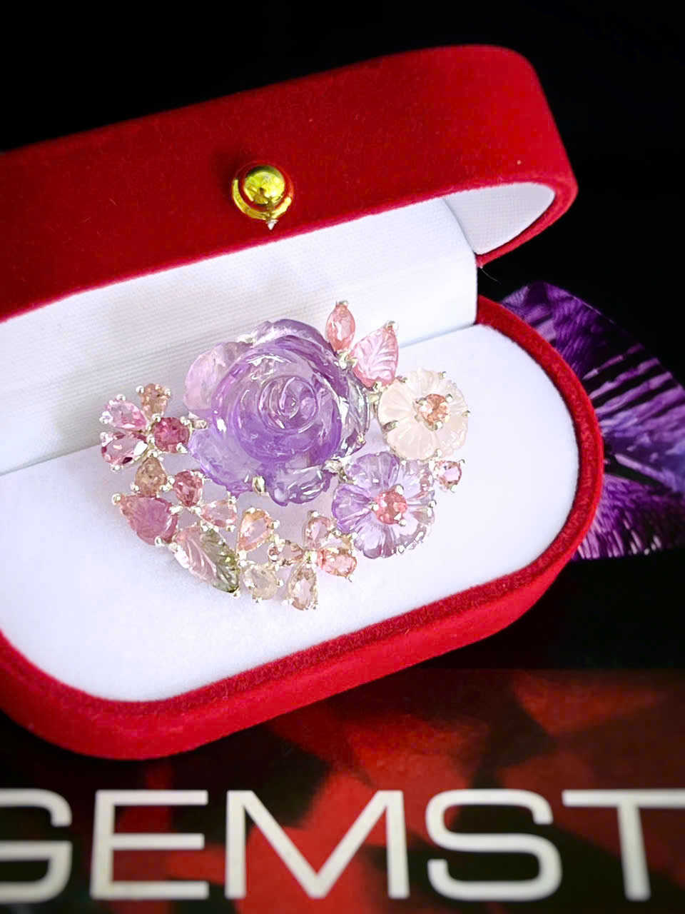CÀI ÁO & MẶT DÂY 2 IN 1 BẠC 92.5 ĐÁ AMETHYST TỰ NHIÊN