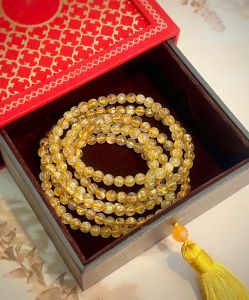 VÒNG TAY THẠCH ANH TÓC TỰ NHIÊN SIZE 6-7MM