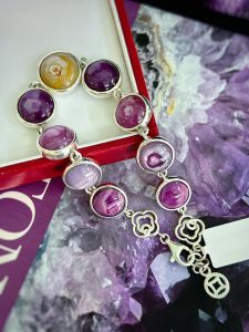 LẮC TAY BẠC 92.5 RUBY & SAPPHIRE TỰ NHIÊN