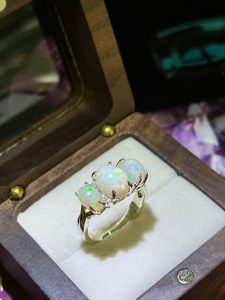 NHẪN BẠC 92.5 ĐÁ OPAL TỰ NHIÊN