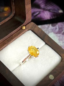 NHẪN BẠC 92.5 ĐÁ SAPPHIRE TỰ NHIÊN