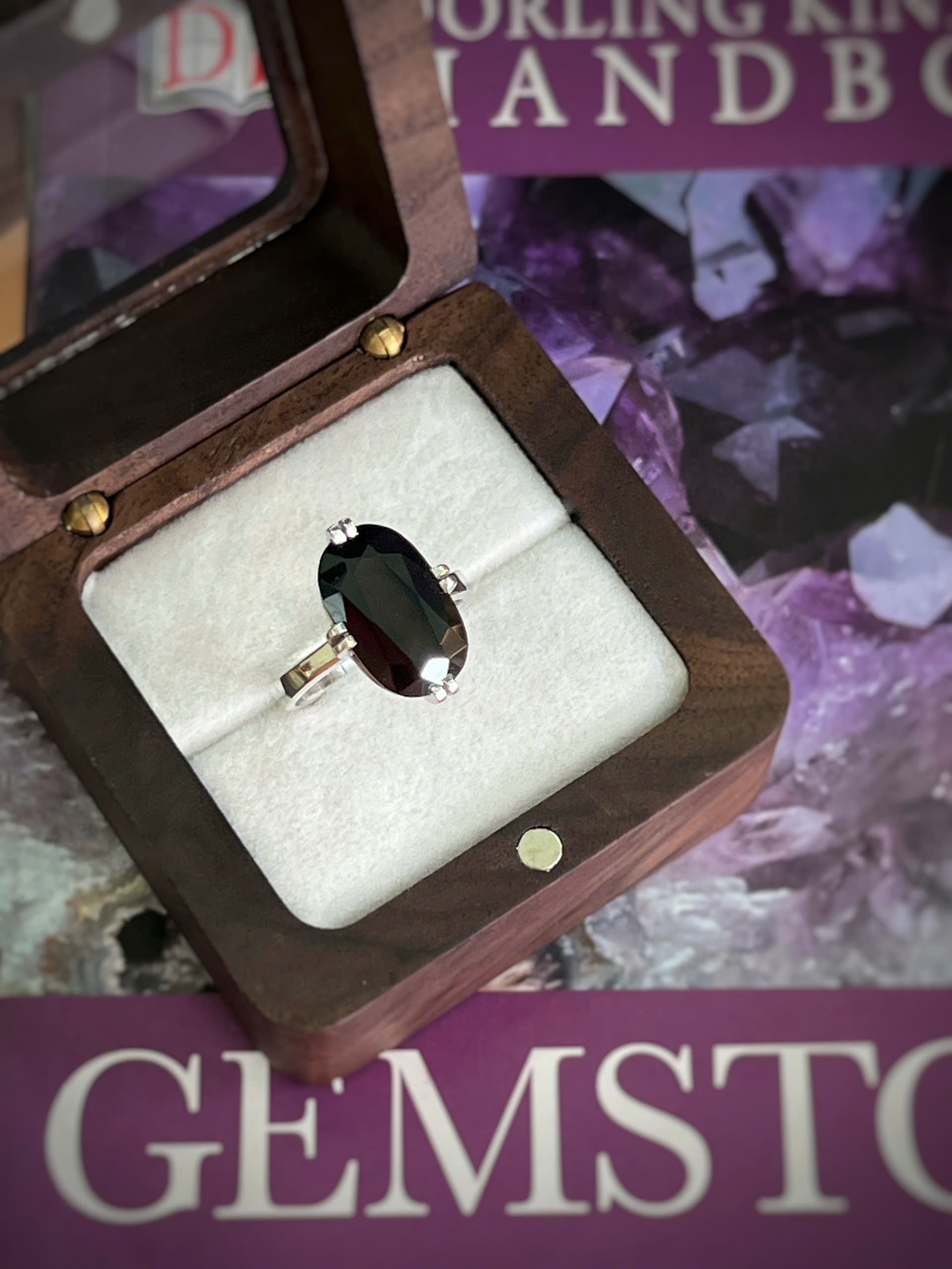 NHẪN BẠC 92.5 ĐÁ TOURMALINE TỰ NHIÊN