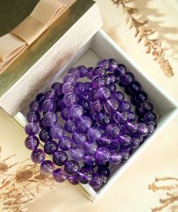 VÒNG TAY THẠCH ANH TÍM TỰ NHIÊN Size 8-10-12mm