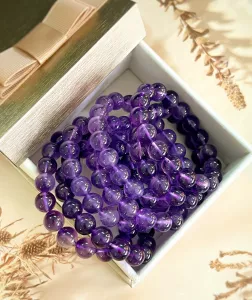 VÒNG TAY THẠCH ANH TÍM TỰ NHIÊN Size 8-10-12mm