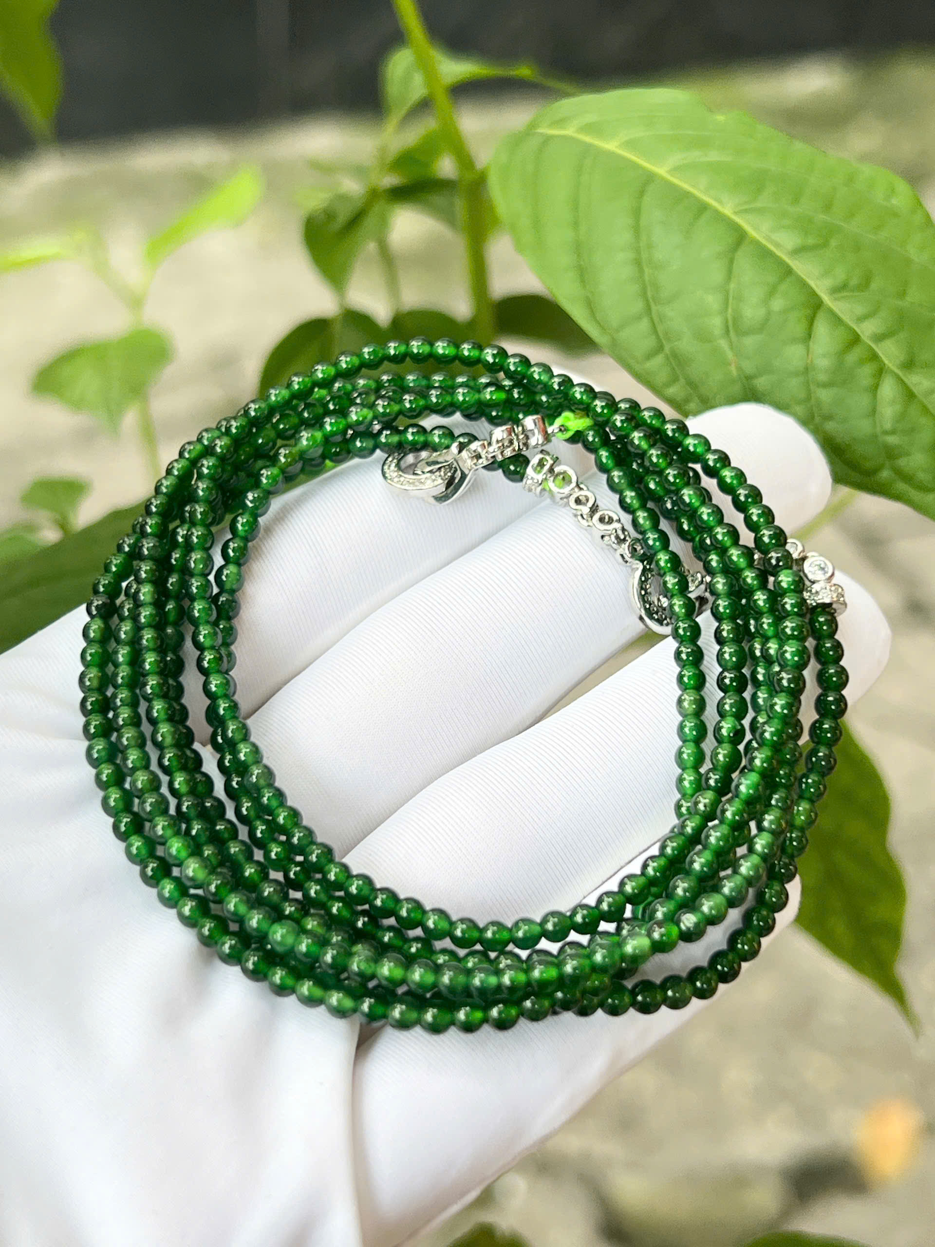 VÒNG TAY NGỌC CẨM THẠCH TỰ NHIÊN SIZE 3MM