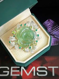 CÀI ÁO  & MẶT DÂY 2 IN 1 BẠC 92.5 ĐÁ PREHNITE TỰ NHIÊN
