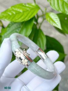 VÒNG NGỌC CẨM THẠCH TỰ NHIÊN BỌC BẠC 92.5