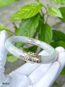 VÒNG NGỌC CẨM THẠCH TỰ NHIÊN BỌC BẠC 92.5