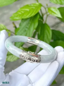VÒNG NGỌC CẨM THẠCH TỰ NHIÊN BỌC BẠC 92.5