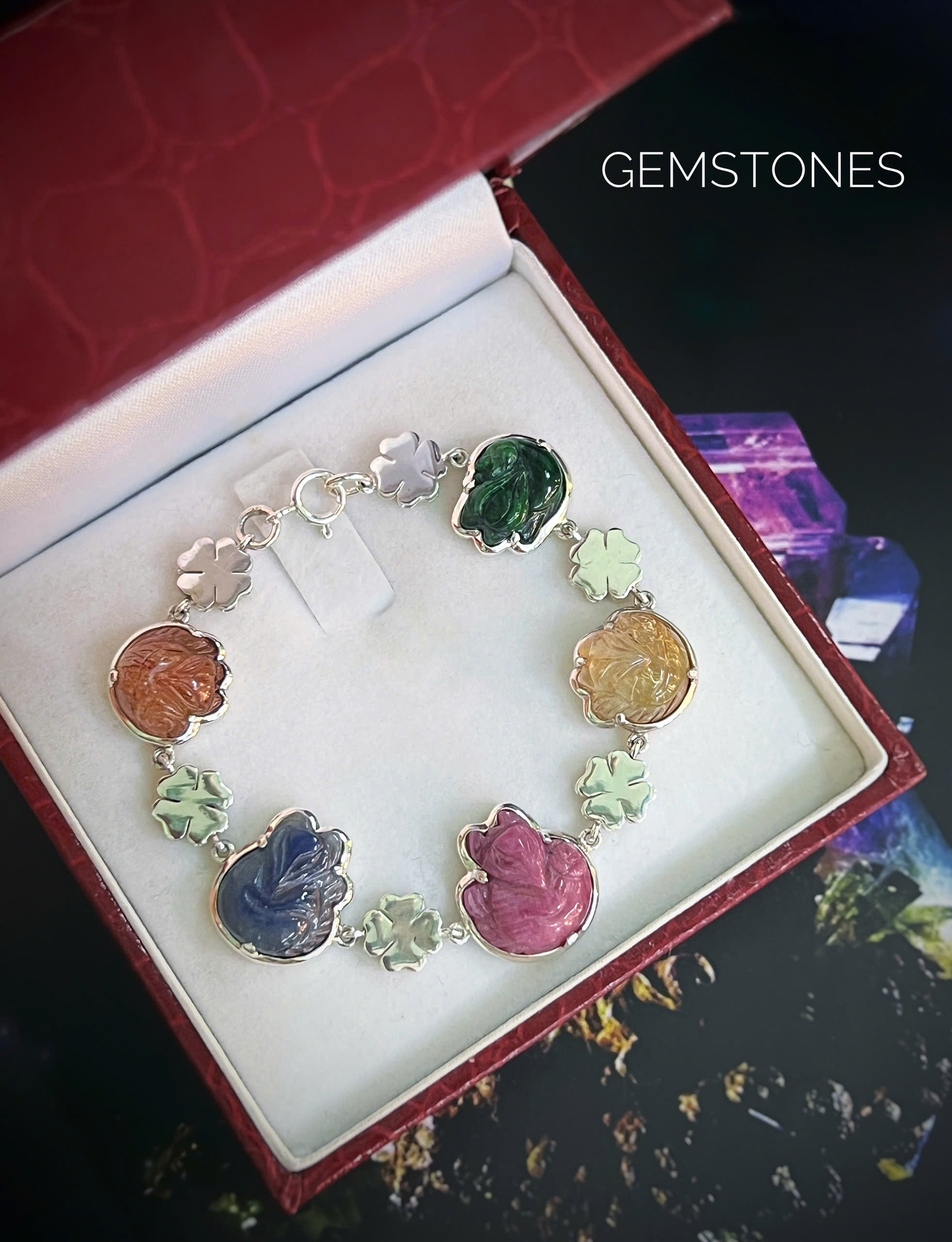 LẮC TAY BẠC 92.5 HỒ LY ĐÁ TỰ NHIÊN