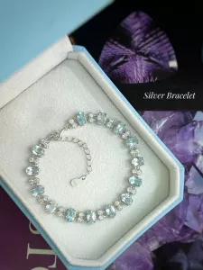 LẮC TAY BẠC 92.5 ĐÁ TOPAZ TỰ NHIÊN
