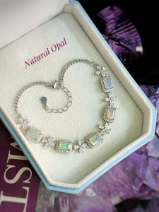 LẮC TAY BẠC 92.5 ĐÁ OPAL TỰ NHIÊN