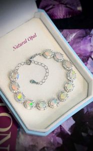 LẮC TAY BẠC 92.5 ĐÁ OPAL TỰ NHIÊN