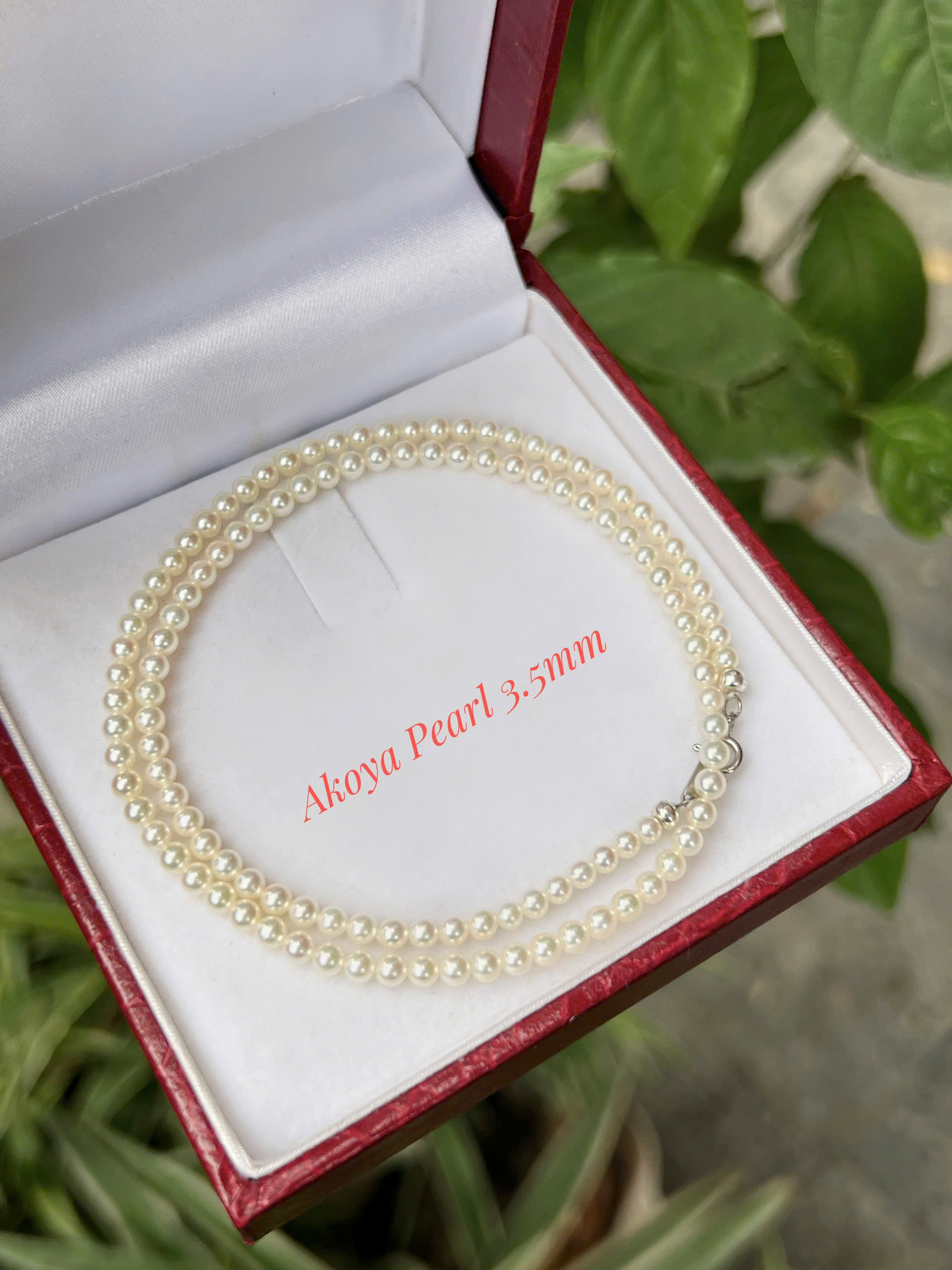 VÒNG CỔ NGỌC TRAI AKOYA TỰ NHIÊN 3.5MM