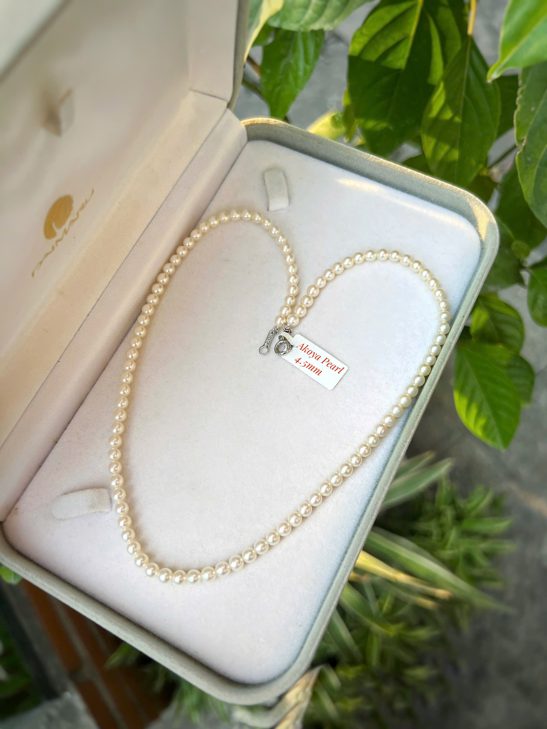 VÒNG CỔ NGỌC TRAI AKOYA TỰ NHIÊN 4.5MM