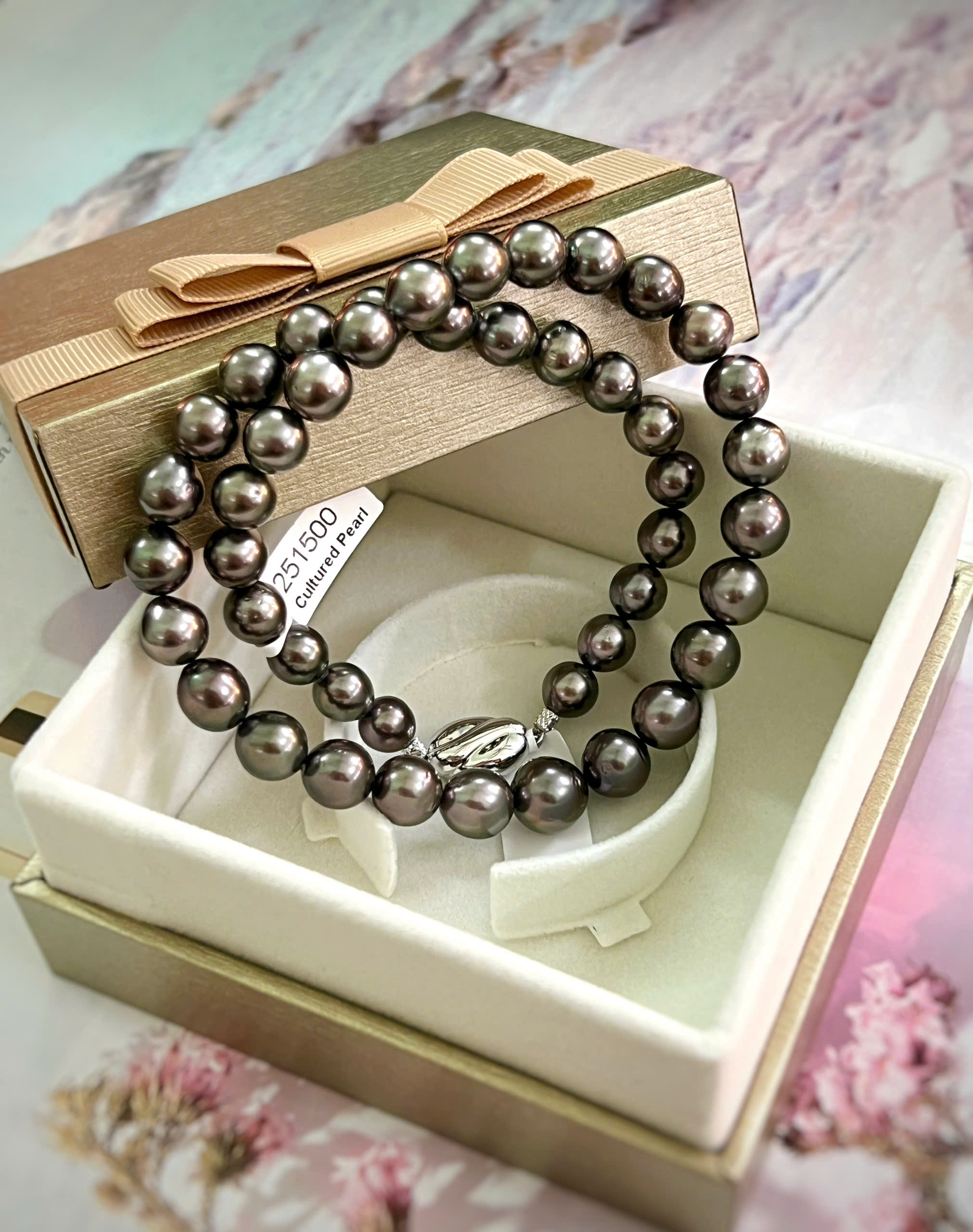 VÒNG CỔ NGỌC TRAI TAHITI TỰ NHIÊN