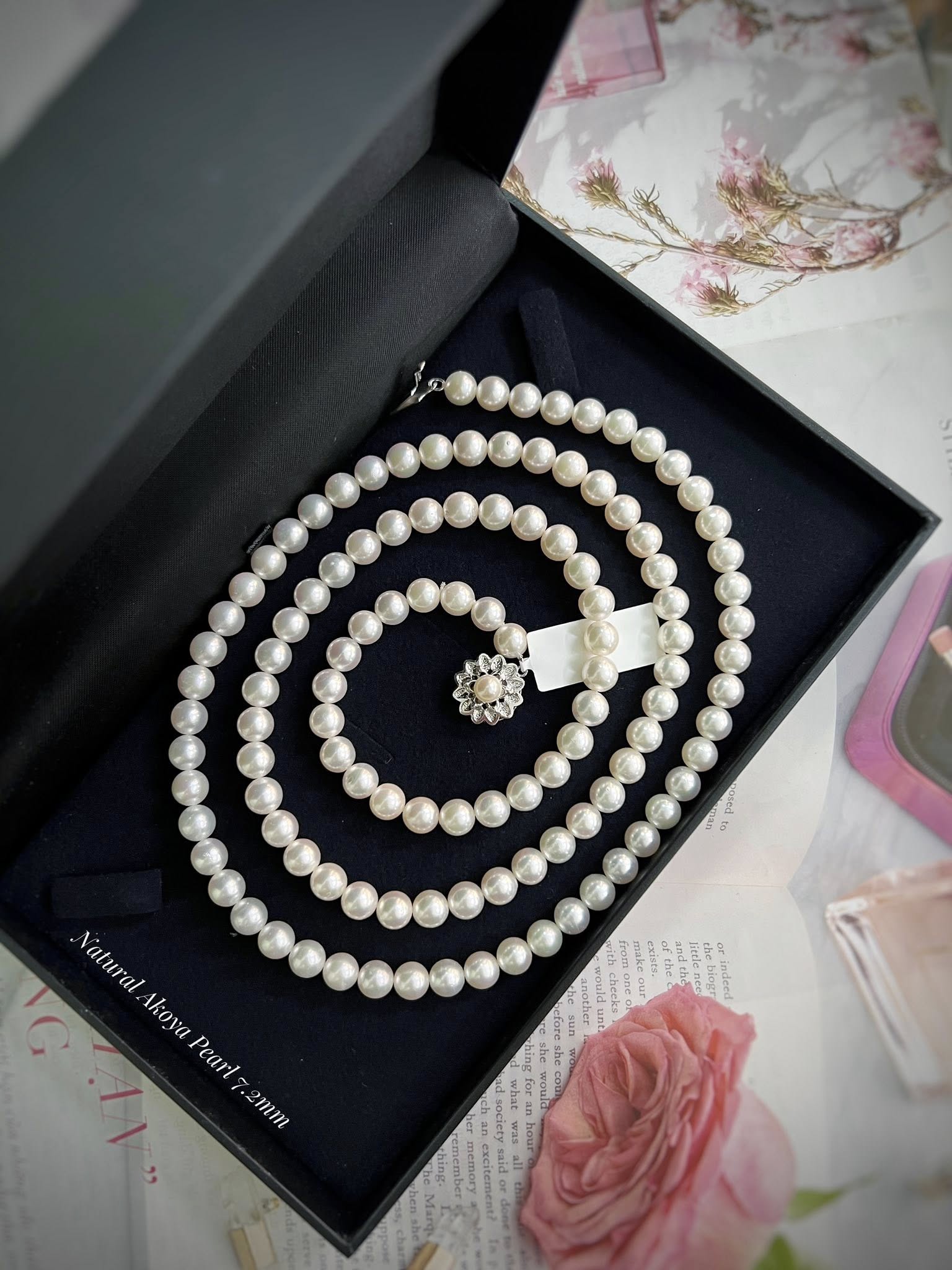 VÒNG CỔ NGỌC TRAI AKOYA TỰ NHIÊN