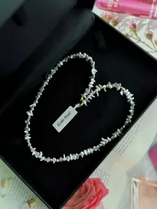 VÒNG CỔ NGỌC TRAI KESHI TỰ NHIÊN