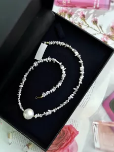 VÒNG CỔ NGỌC TRAI KESHI TỰ NHIÊN