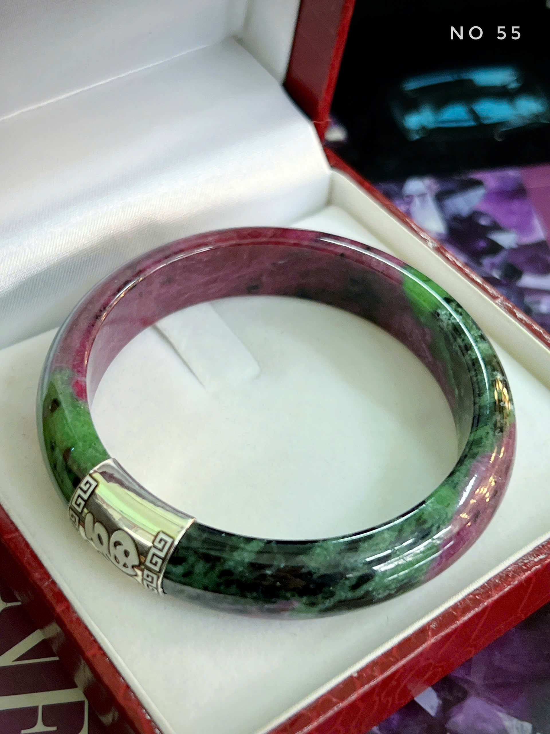 VÒNG TAY ĐÁ RUBY ZOISITE TỰ NHIÊN