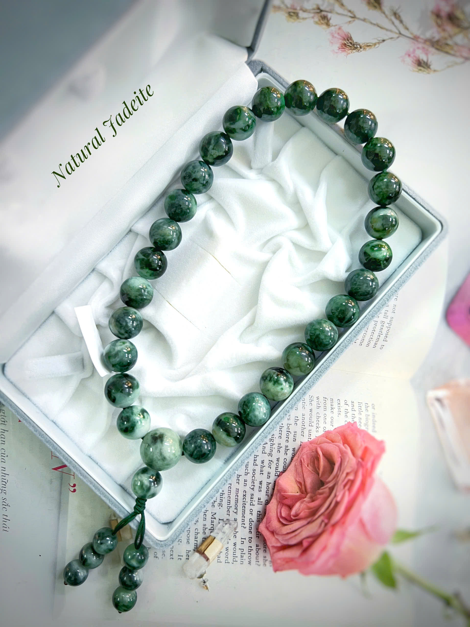 CHUỖI TRÀNG 27 HẠT NGỌC CẨM THẠCH TỰ NHIÊN