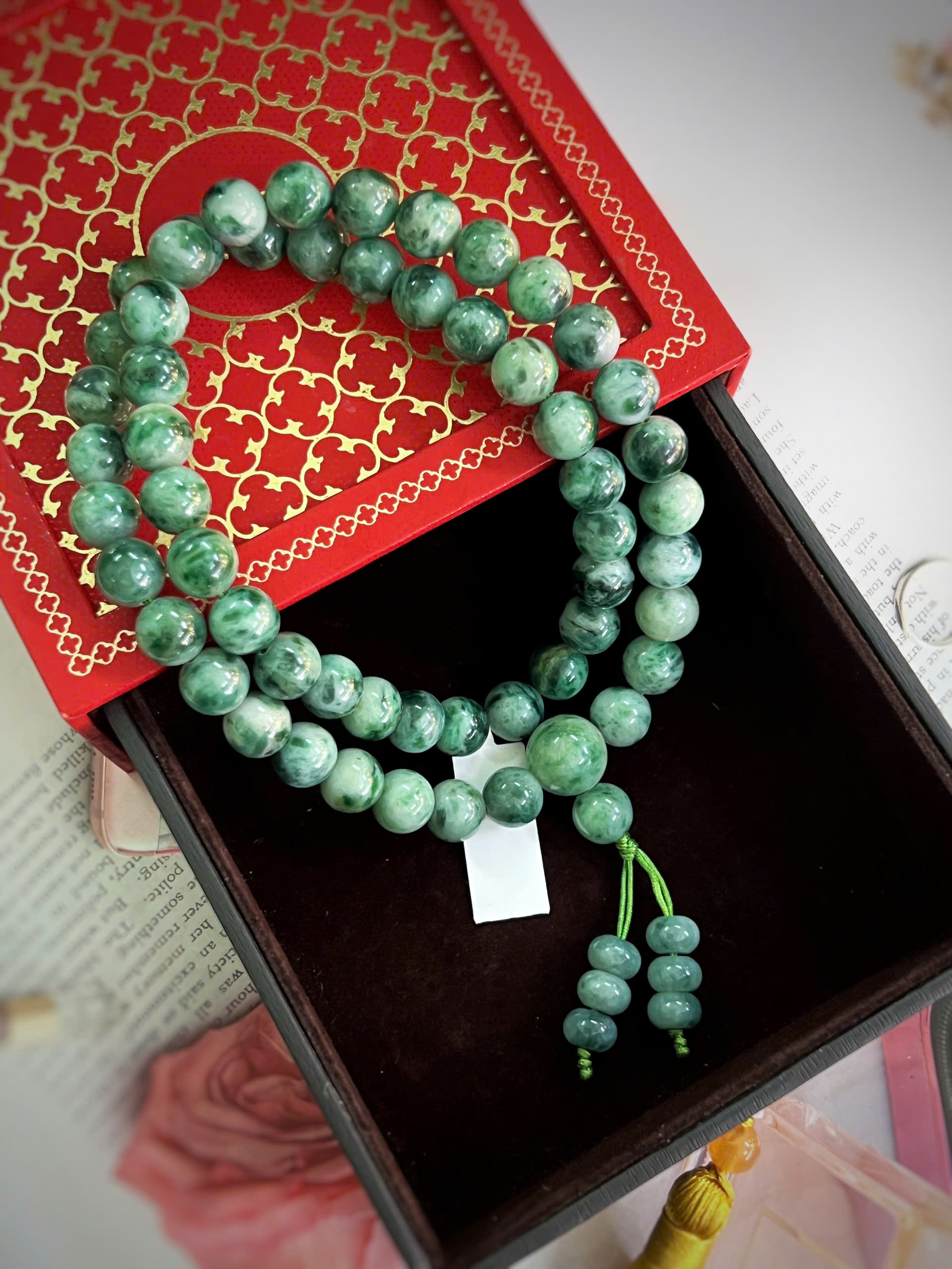 CHUỖI TRÀNG 54 HẠT NGỌC CẨM THẠCH TỰ NHIÊN