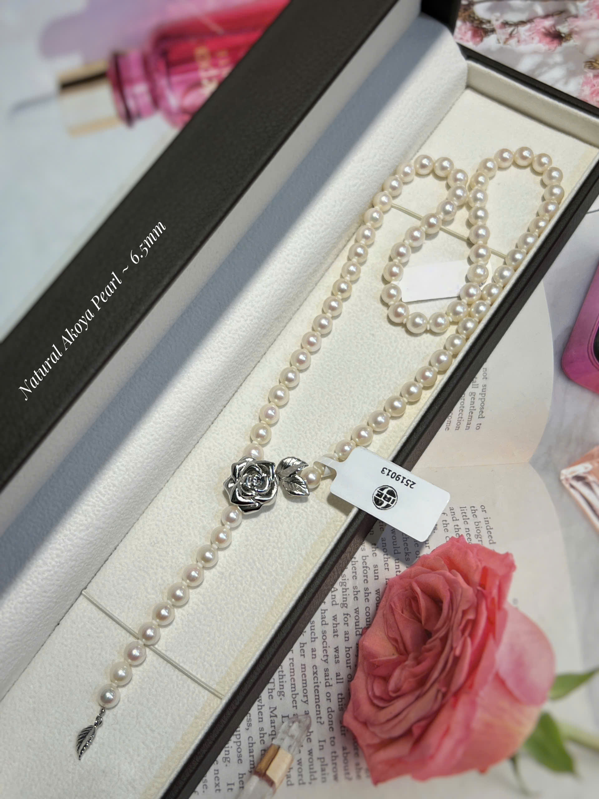 VÒNG CỔ NGỌC TRAI AKOYA TỰ NHIÊN 6.5MM