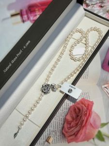 VÒNG CỔ NGỌC TRAI AKOYA TỰ NHIÊN 6.5MM
