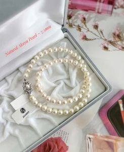 VÒNG CỔ NGỌC TRAI AKOYA TỰ NHIÊN 7.5MM